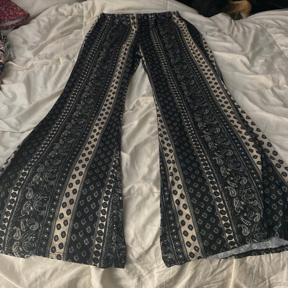 Multicolor flare leg pants